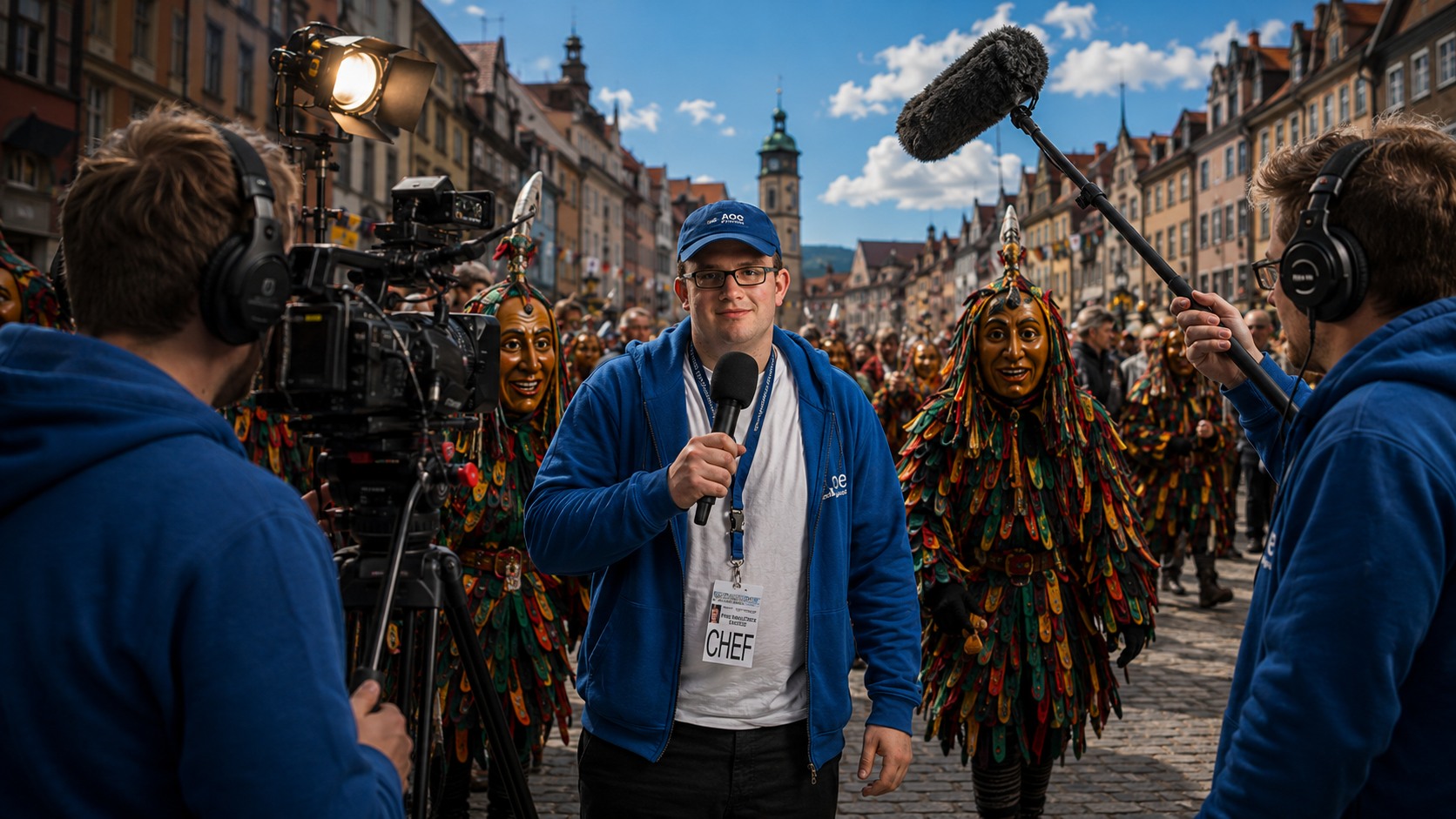 Reportage und Übertragung mitten im Narrentreffen
