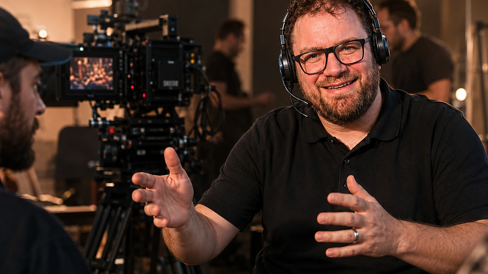 Adrian Oeschger bei Regie und Produktionsleitung hinter der Kamera
